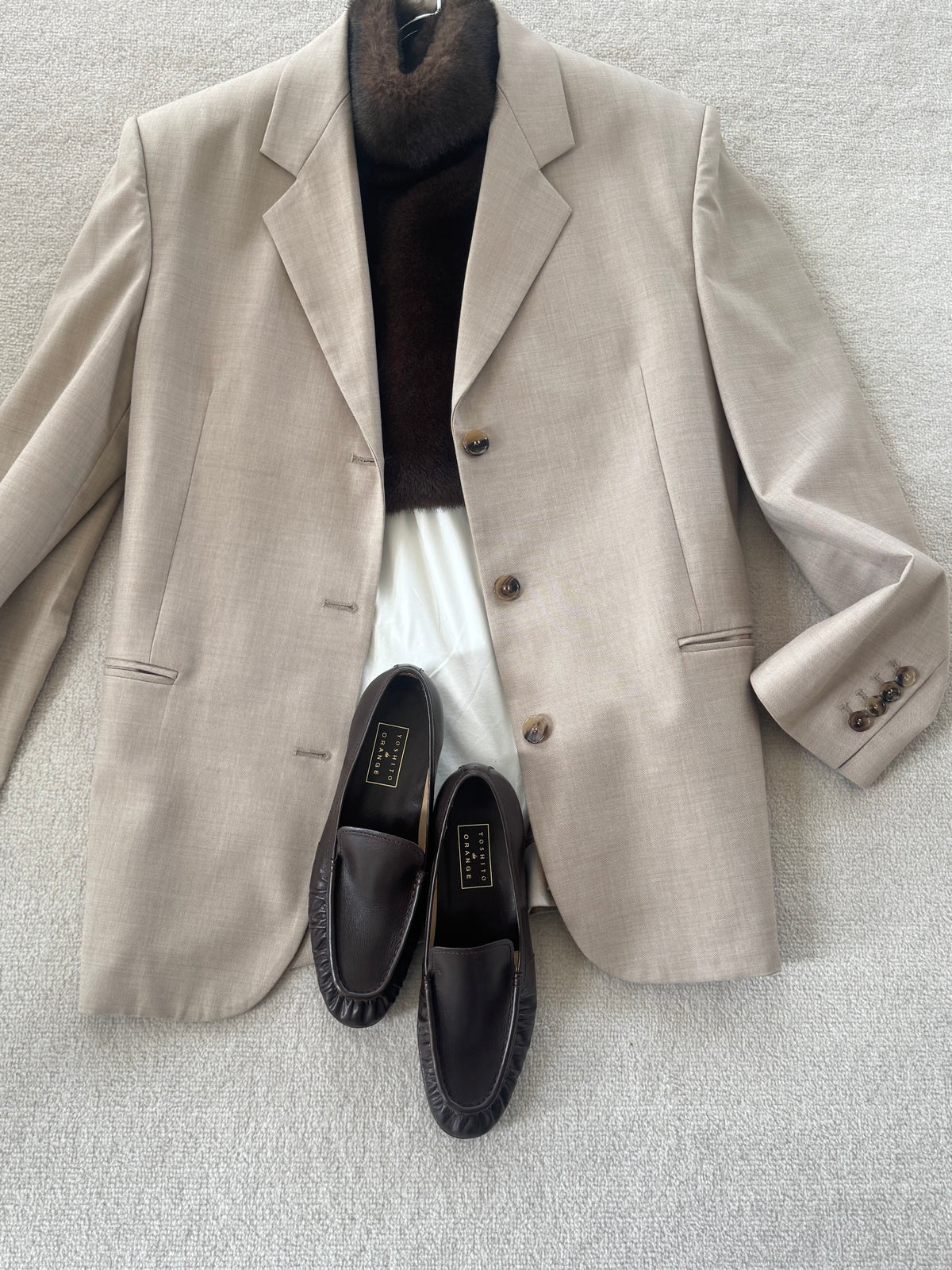 eco mink vest/brown