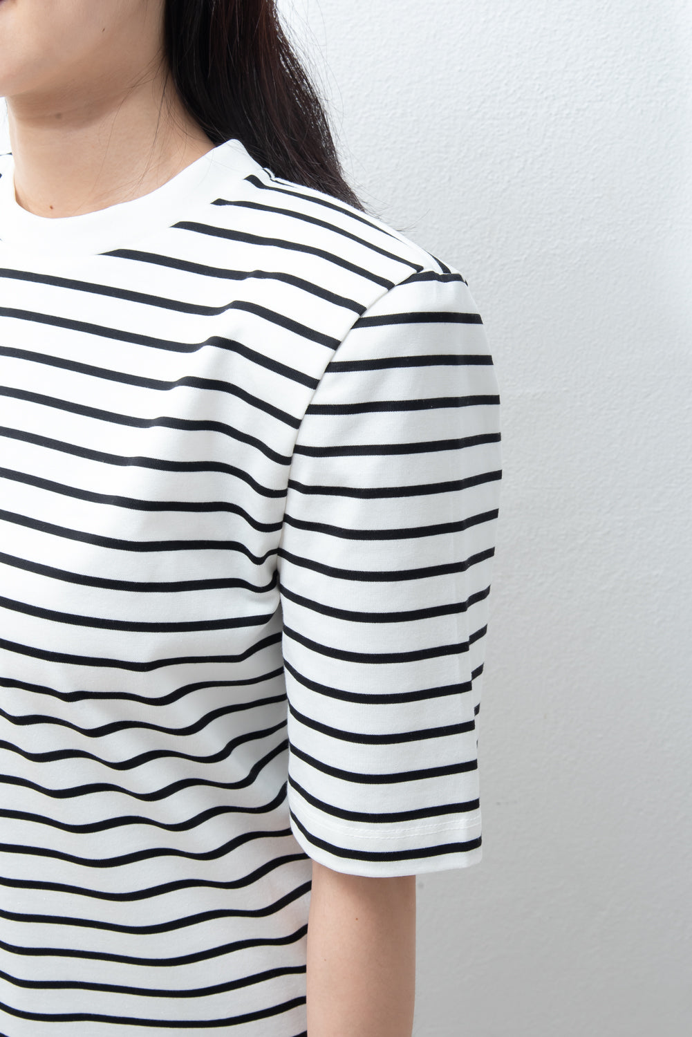 <Foundation Wear> Edge Tee/border(ショルダーパッドTシャツ・肩パッドT)