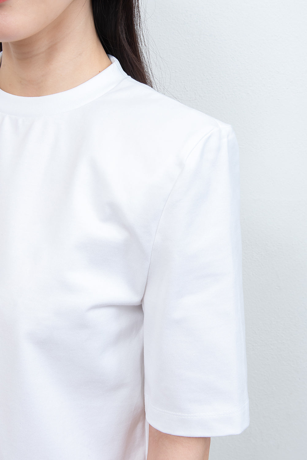 <Foundation Wear> Edge Tee/white（ショルダーパッドTシャツ・肩パッドT）