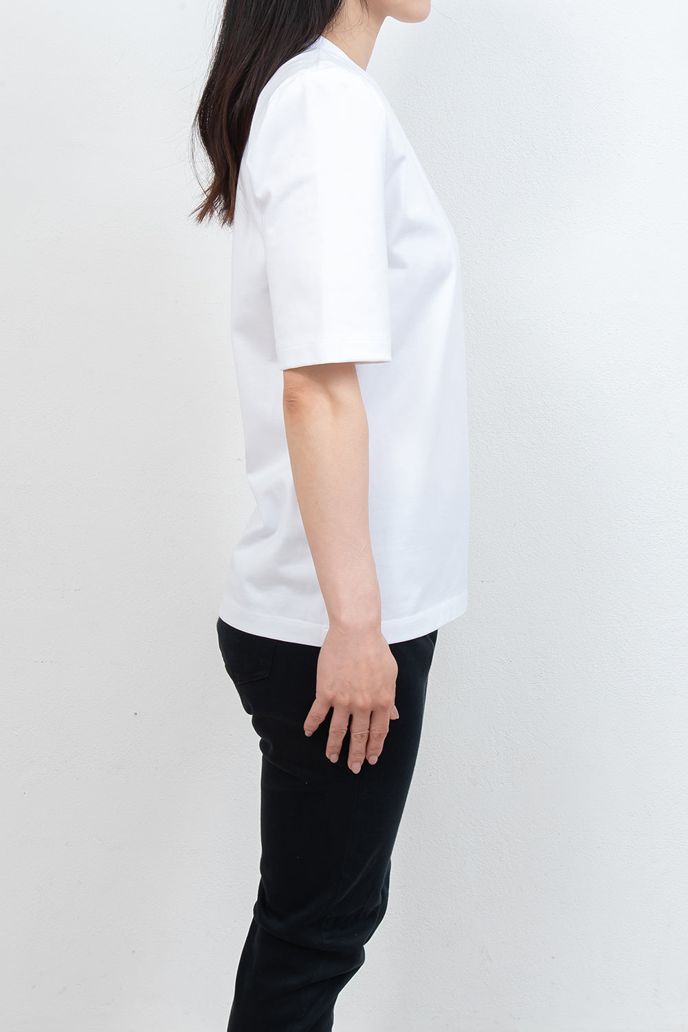 <Foundation Wear> Edge Tee/white（ショルダーパッドTシャツ・肩パッドT）