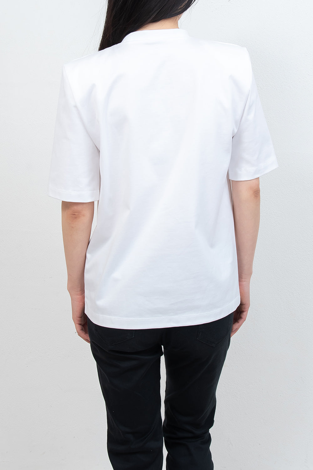 <Foundation Wear> Edge Tee/white（ショルダーパッドTシャツ・肩パッドT）