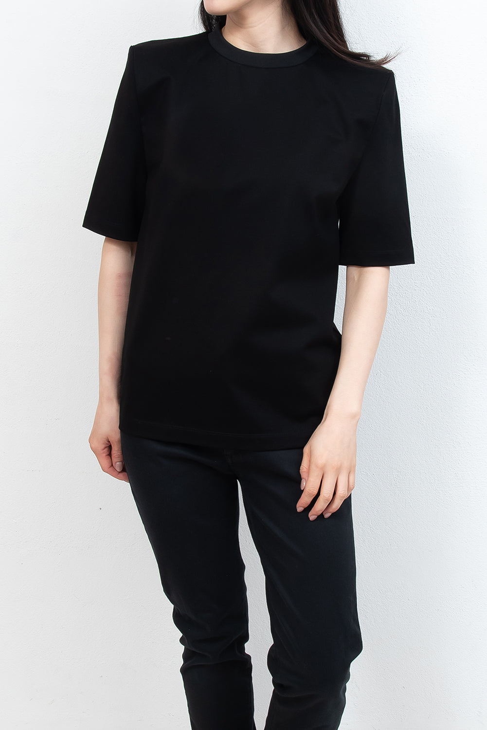 <Foundation Wear> Edge Tee/Black（ショルダーパッドTシャツ・肩パッドT）