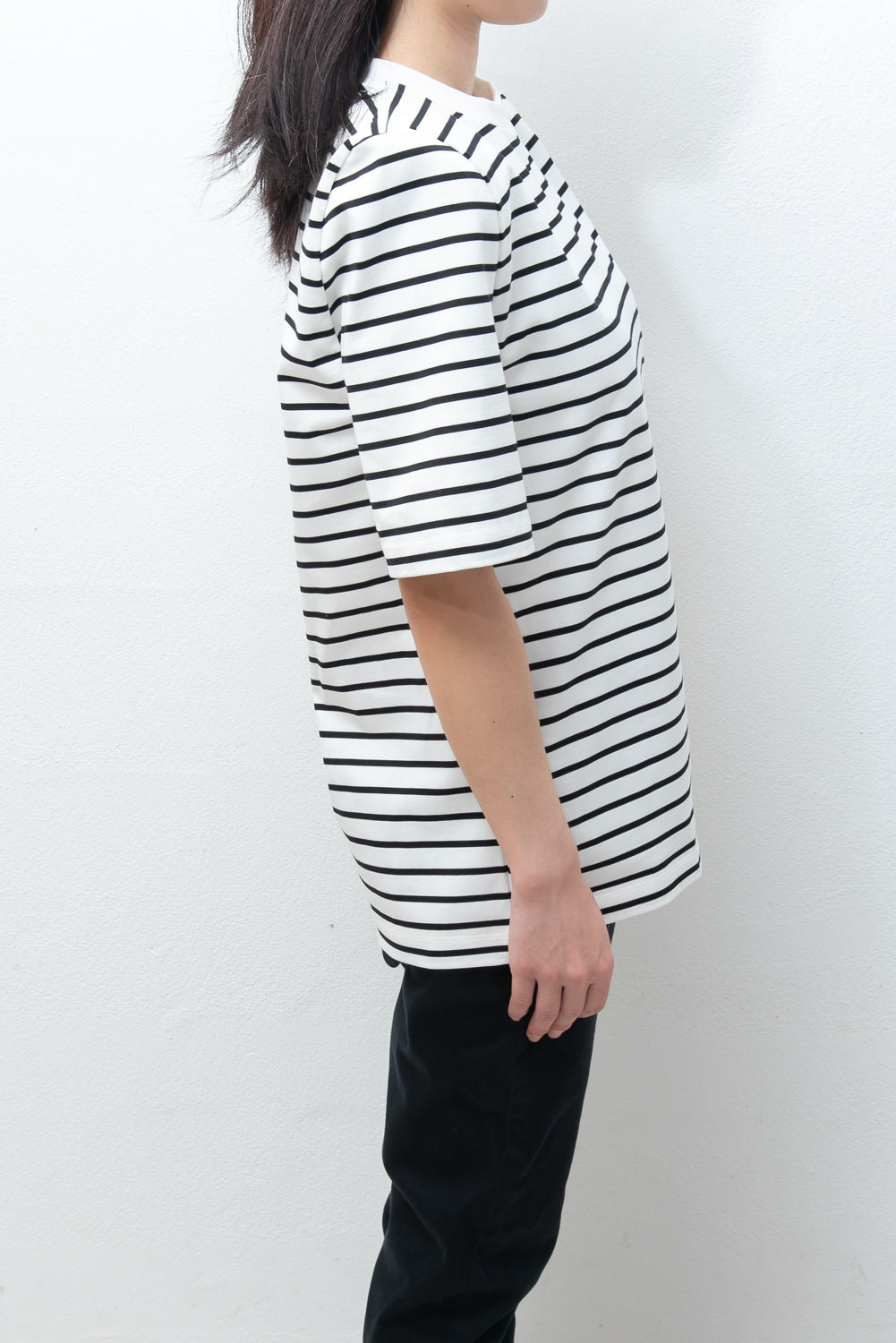 <Foundation Wear> Edge Tee/border（ショルダーパッドTシャツ・肩パッドT）