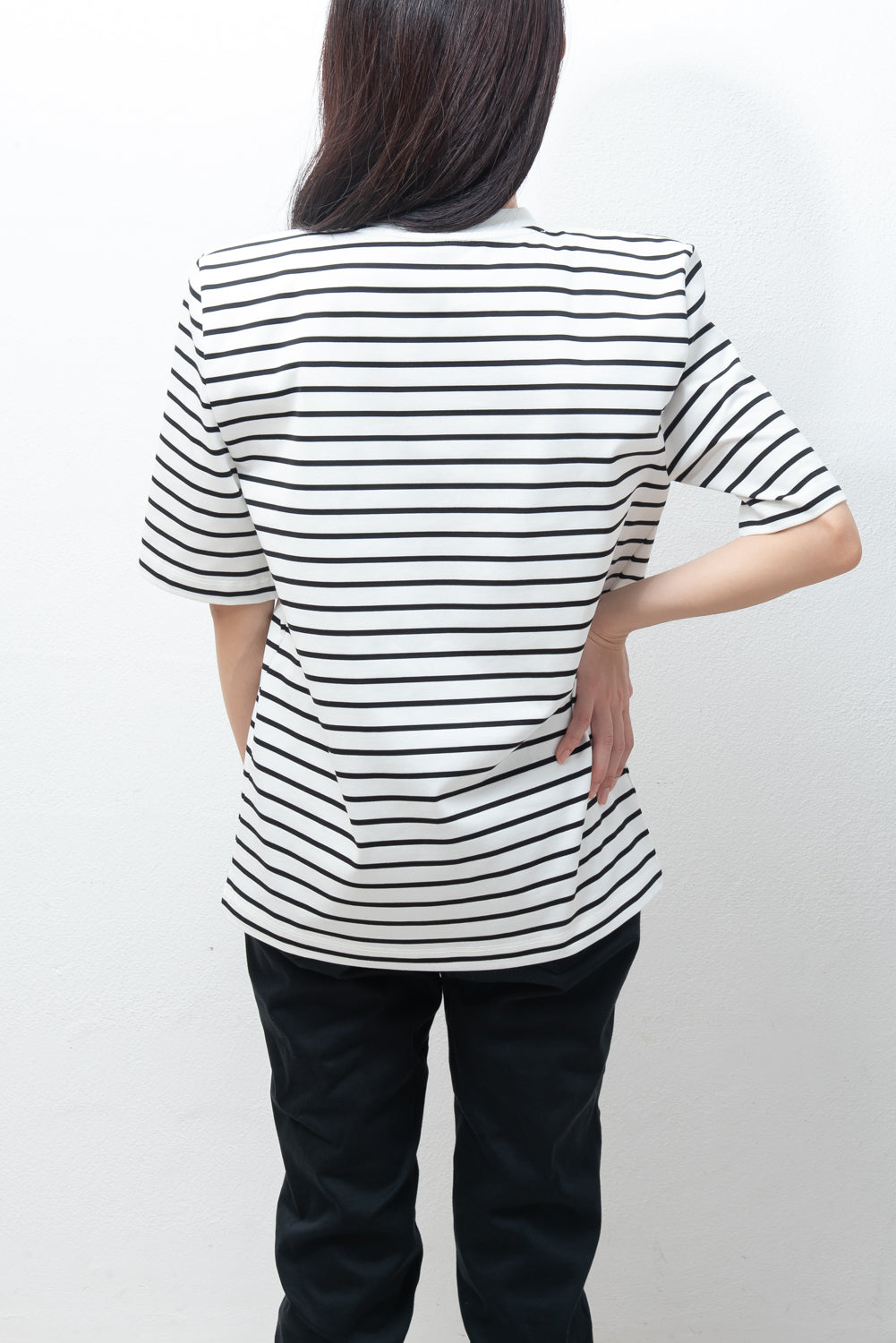 <Foundation Wear> Edge Tee/border（ショルダーパッドTシャツ・肩パッドT）