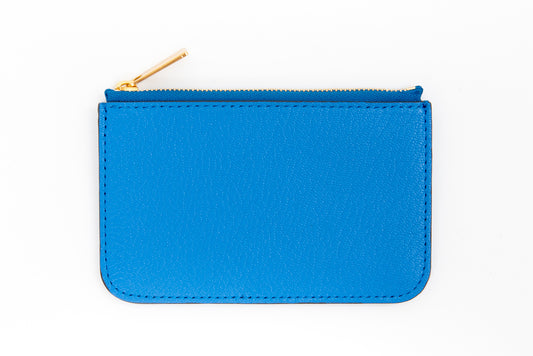 Flat Zip Wallet/blue