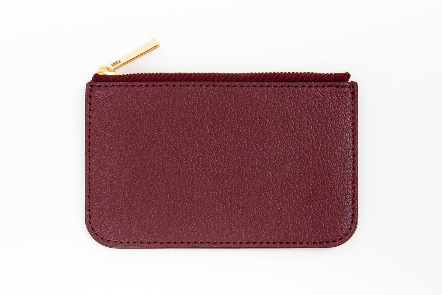 Flat Zip Wallet/bordeaux