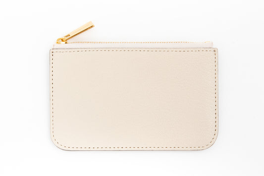 Flat Zip Wallet/ivory