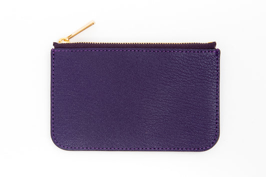 Flat Zip Wallet/purple