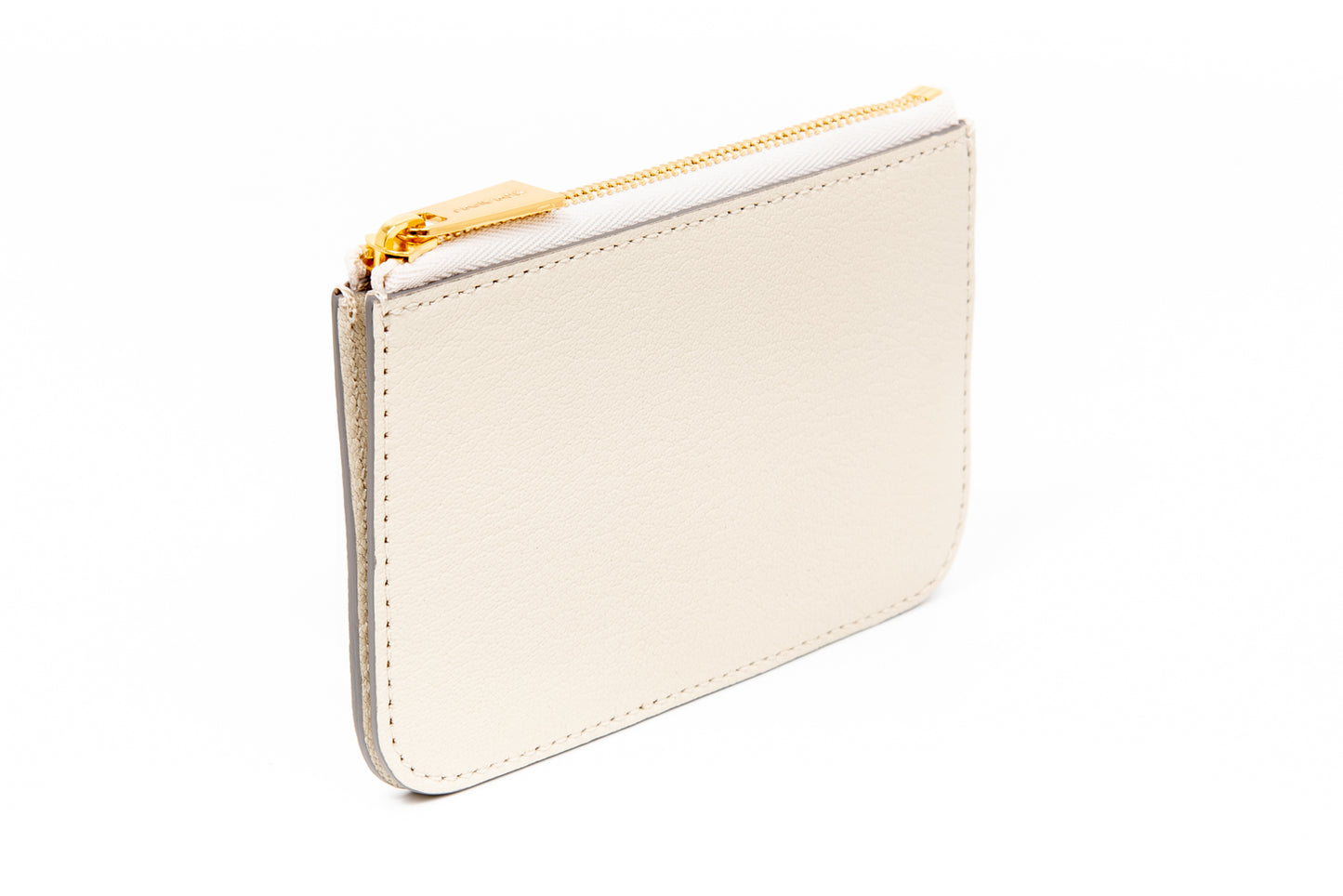 Flat Zip Wallet/ivory