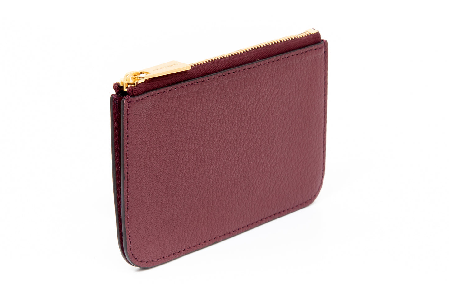 Flat Zip Wallet/bordeaux