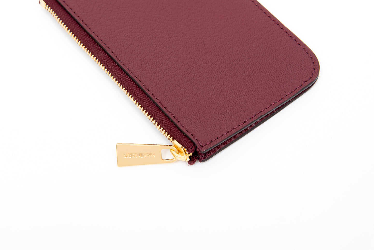 Flat Zip Wallet/bordeaux