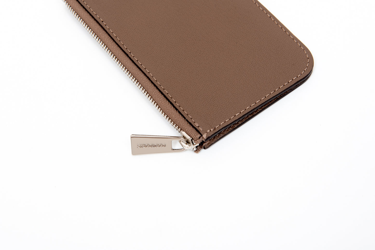 Flat Zip Wallet/taupe