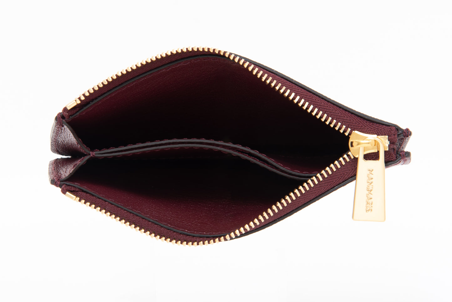 Flat Zip Wallet/bordeaux