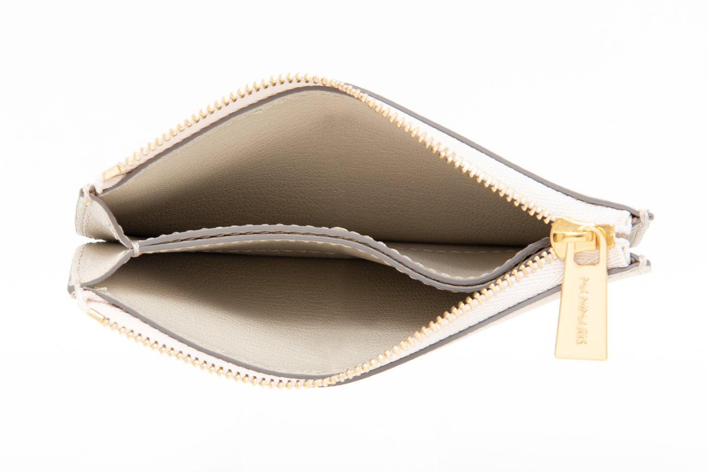 Flat Zip Wallet/ivory