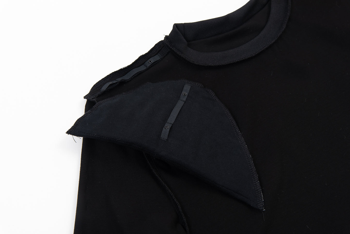 <Foundation Wear> Edge Tee/Black（ショルダーパッドTシャツ・肩パッドT）