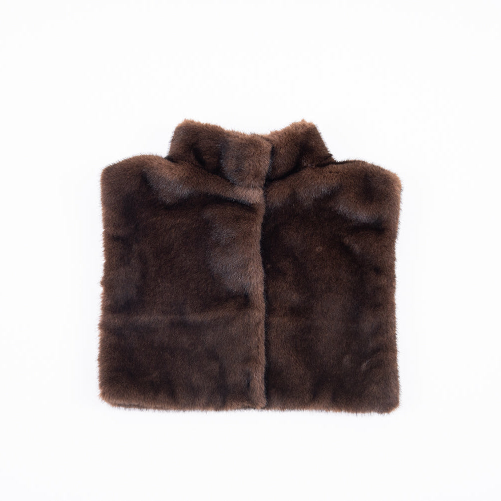 eco mink vest/brown