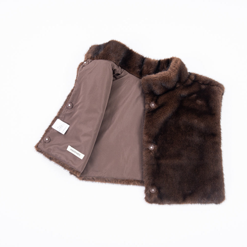 eco mink vest/brown