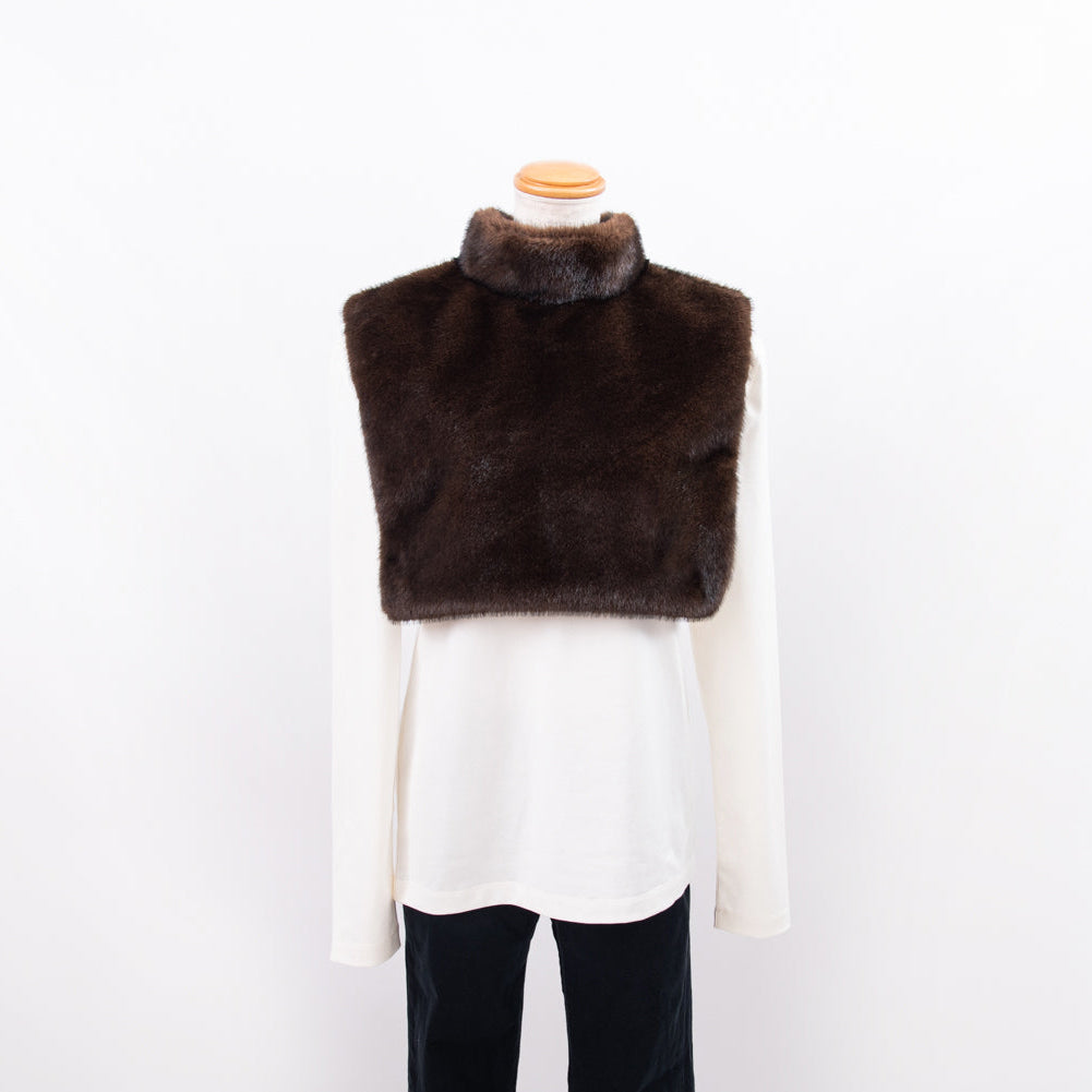 eco mink vest/brown
