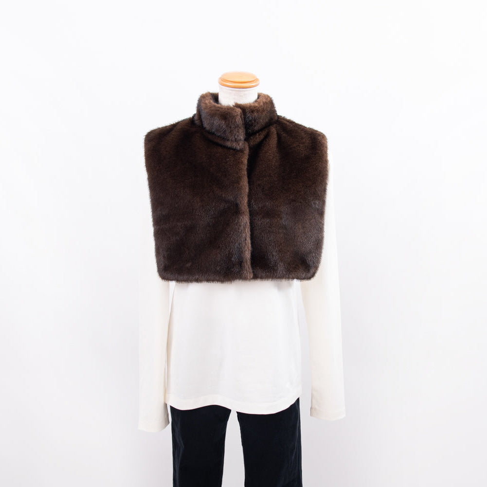 eco mink vest/brown